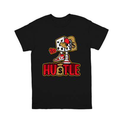 Hustle T-Shirt – Bold Dice & Money Bag Design