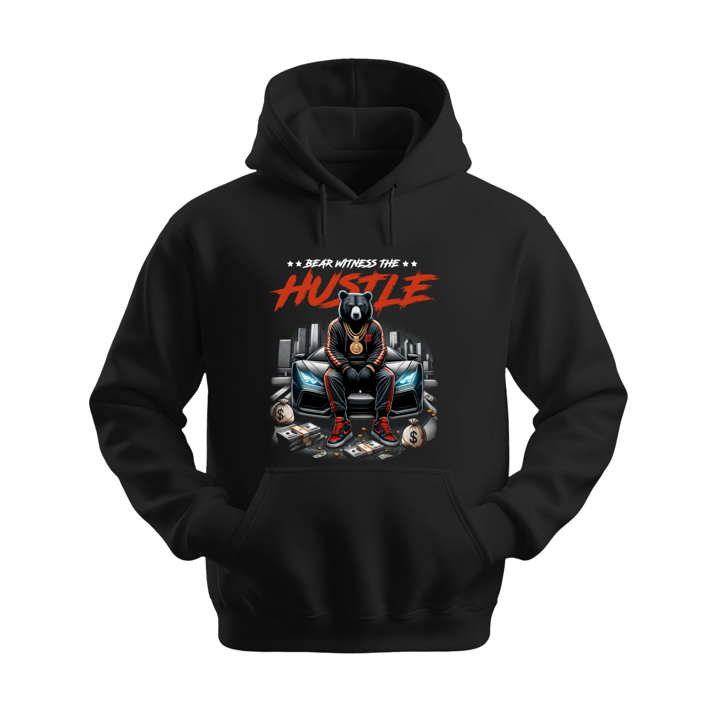Bear Witness the Hustle Hoodie – Urban Bear, Luxury Vibes & Ambition