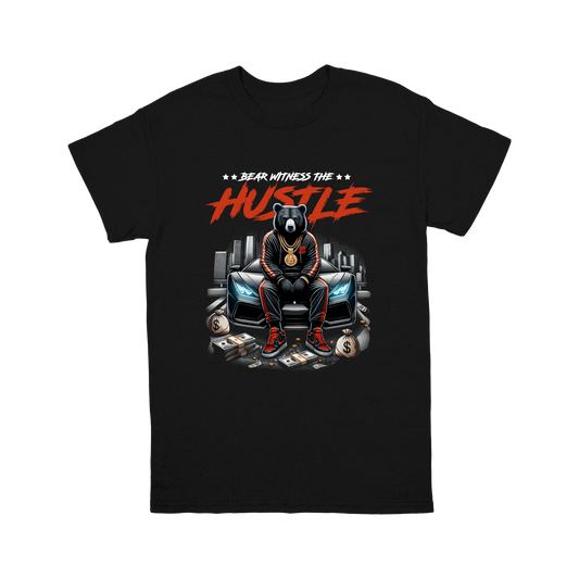 Bear Witness the Hustle T-Shirt – Urban Bear, Luxury Car & Grind Goals